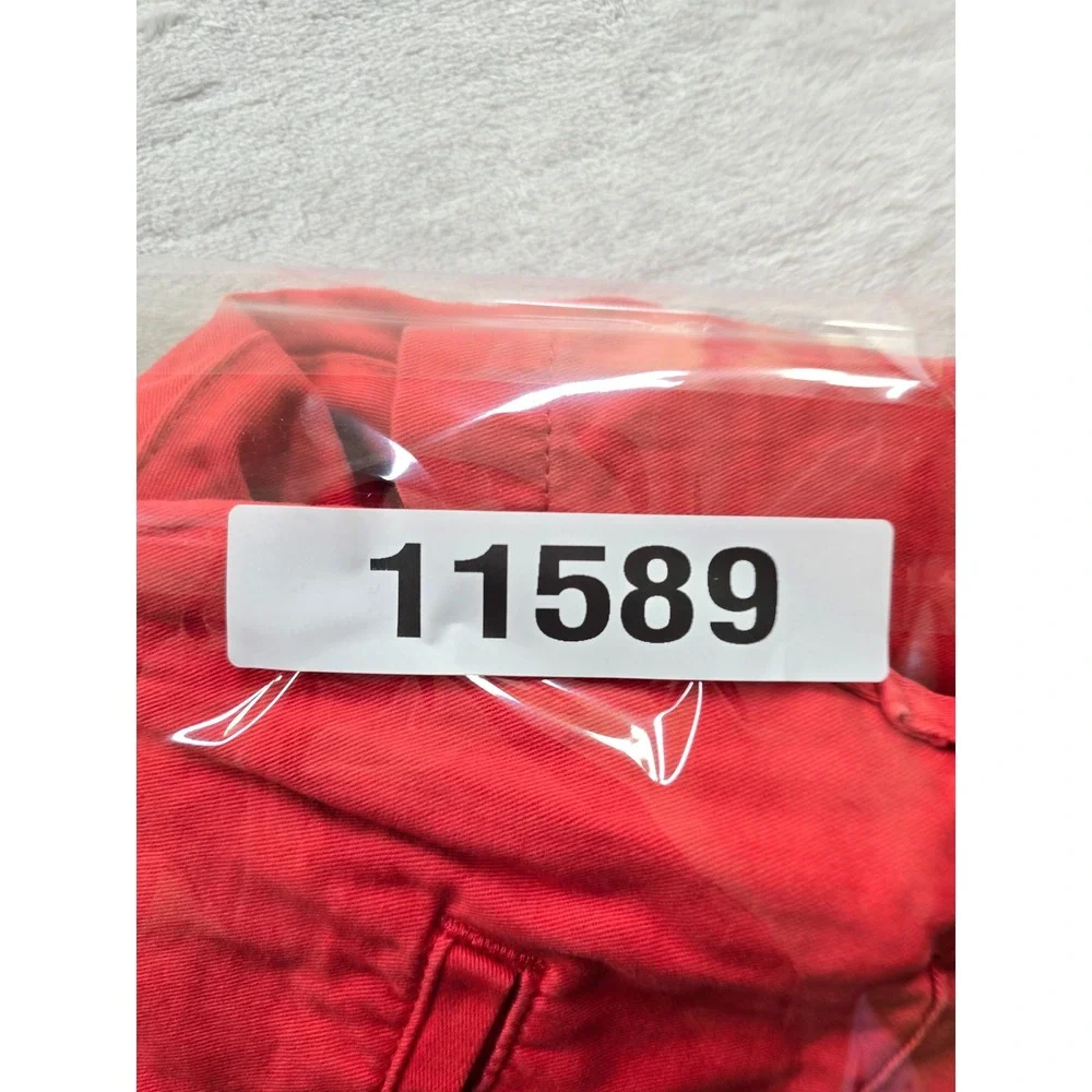 Saddlebred Chino Shorts Mens 36‎ Red Coral Cotton Flat Front 9